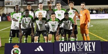 Once titular Racing partido Copa del Rey