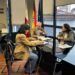 Reunión entre el consejero, la directora y la presidenta del CEUC universidad de cantabria