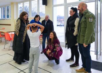 Begoña Gómez del Río durante su visita al CAIA de Laredo