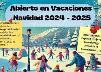 Cartel abierto en vacaciones