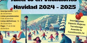 Cartel abierto en vacaciones