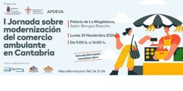 Cartel de la jornada sobre la modernización del sector de la venta ambulante