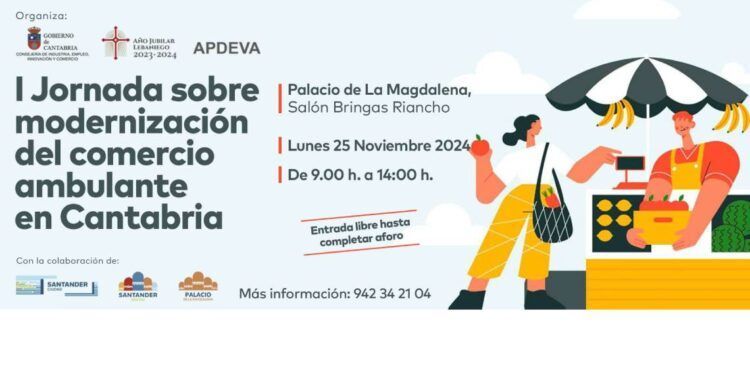 Cartel de la jornada sobre la modernización del sector de la venta ambulante