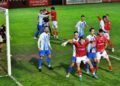 Imagen del Derbi disputado en San Lorenzo entre el CD Laredo y la Gimnastica de Torrelavega