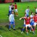Imagen del Derbi disputado en San Lorenzo entre el CD Laredo y la Gimnastica de Torrelavega