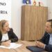 Isabel Urrutia y Joaquín Villegas durante la reunión