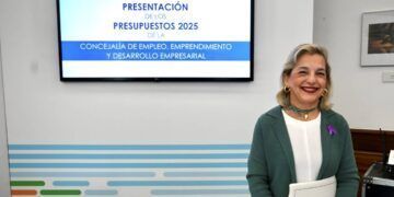 La concejala Chabela Gómez Barredo durante la presentación de los presupuestos 2025