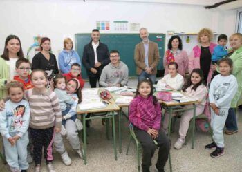 Sergio Silva durante la visita al centro