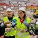 La alcaldesa en su visita a las obras.