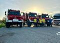 Bomberos forestales del Gobierno de Cantabria que se desplazan hoy a la zona afectada por la DANA