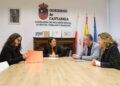 Carmen Arce, Begoña Gómez del Río, César Anievas y Ana San Segundo en el transcurso de la reunión