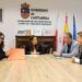 Carmen Arce, Begoña Gómez del Río, César Anievas y Ana San Segundo en el transcurso de la reunión