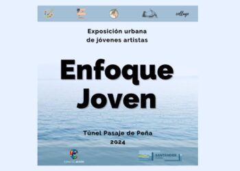 Cartel de la II edición de exposición urbana ‘Enfoque Joven’, dirigida a artistas jóvenes vinculados a la ciudad