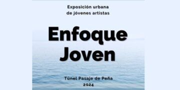 Cartel de la II edición de exposición urbana ‘Enfoque Joven’, dirigida a artistas jóvenes vinculados a la ciudad