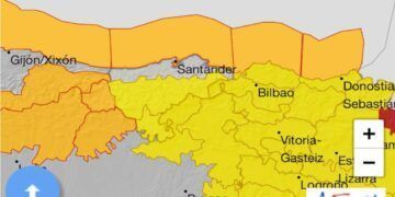Cantabria en aviso naranja por fenómenos costeros y nieve