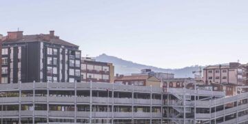 Obras del aparcamiento en altura de La Carmencita en Torrelavega