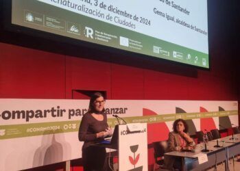 Gema Igual en la presentación de su estrategia Santander Capital Natural en el CONAMA