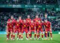 Once inicial del Racing de Santander durante el partido contra el Elche.