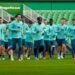 Racing entrenando en el sardinero
