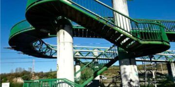 Restauración en la Pasarela de Requejada