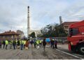 Concentración en Fabrica Solvay Trabajadores Katoen Natie