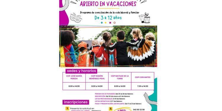 Programa de conciliación familiar abierto en vacaciones