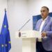 El Consejero en rueda de prensa confirmando las ayudas al transporte público
