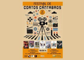 Cartel Proyección de Cortos Festival Santander