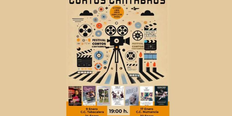 Cartel Proyección de Cortos Festival Santander
