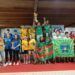 Podium Copa Federacion donde el club natacion torrelavega se proclamo vencedor