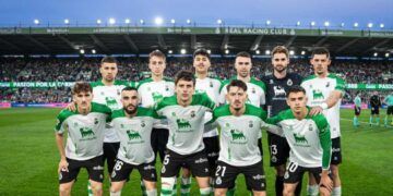 Once inicial del Racing ante el Cádiz
