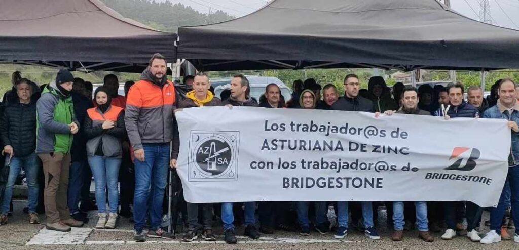 Huelga de trabajadores de la planta Bridgestone en Puente San Miguel 