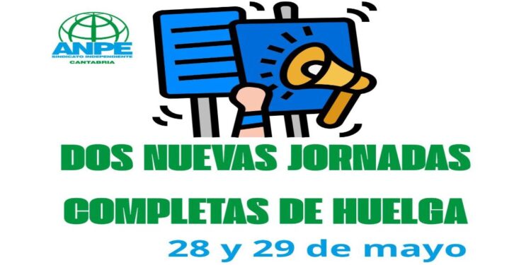 ANPE nuevas jornadas completas de huelga