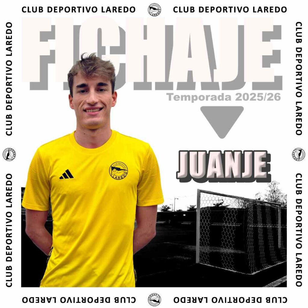 Juanje, portero,, completa la portería del CD Laredo