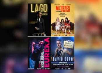 Cartel del ciclo Julio de monólogos , humor en Torrelavega