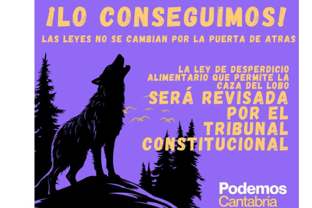 Lobo bajo recurso constitucional tras nueva ley estatal
