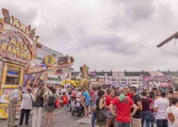 Puestos y atracciones en fiestas de Torrelavega