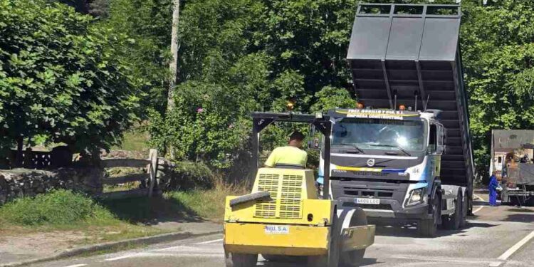 Obras en la carretera CA-263