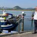 Consejero en el puerto de Santoña.