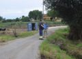 Obras de ampliación del vial en el Barrio El Pozo en Boo de Piélagos
