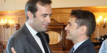 Pedro Casares en su toma de posesión como delegado del Gobierno
