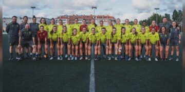 Jugadoras del Racing iniciando la pretemporada