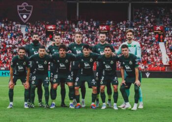 Once inicial del Racing en Almería
