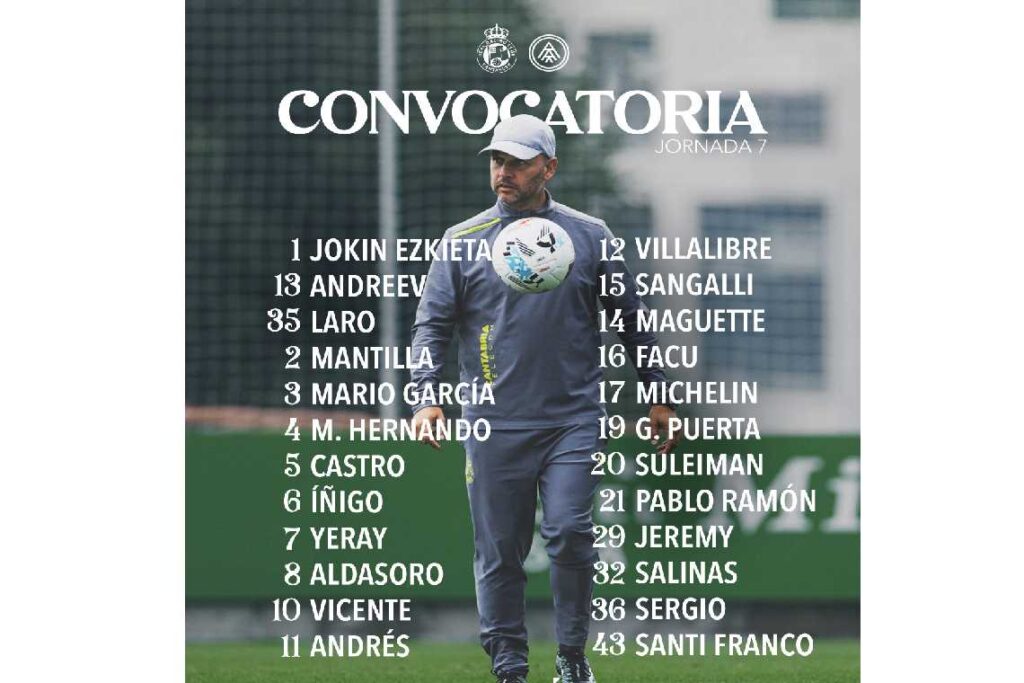 convocatoria Racing-Andorra