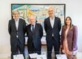 Acto de la firma del convenio de ayudas de fundación caja Cantabria