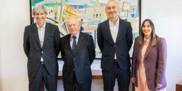 Acto de la firma del convenio de ayudas de fundación caja Cantabria