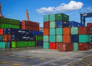 Contenedores de exportación puerto