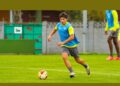 Jugador Rayo Cantabria entrenamiento