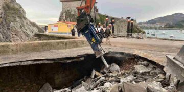 obra de emergencia muelle antiguo de Castro Urdiales
