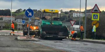 Obras del aparcamiento en San Vicente de la Barquera